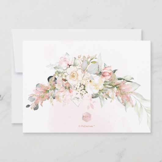 Save The Date PixDezines H2 Blush Alabaster Rose Fête des mariée (Dos)