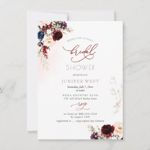 Save The Date PixDezines H2 Burgundy Blush Floral Fête des marié