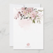 Save The Date PixDezines H2 Dusty Rose Fête des mariées florale (Dos)