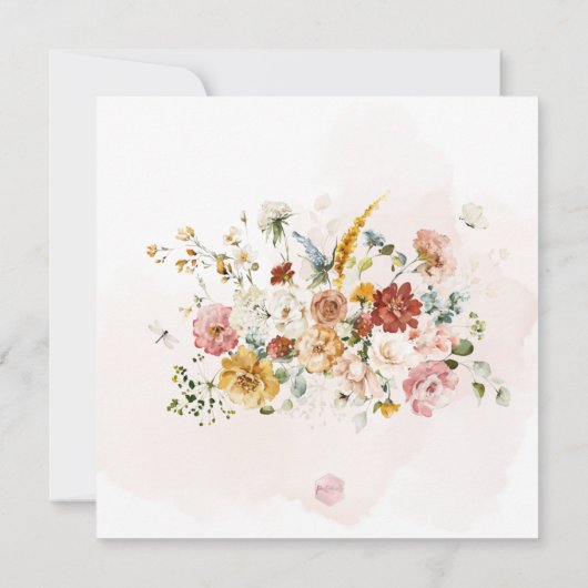 Save The Date PixDezines H2 Fall Garden Flowers Enregistrer La D (Dos)