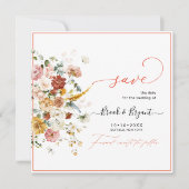 Save The Date PixDezines H2 Fall Garden Flowers Enregistrer La D (Devant)