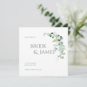 Save The Date PixDezines H2 Vert Eucalyptus Enregistrer La Date (Debout devant)