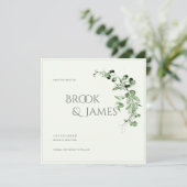 Save The Date PixDezines H2 Vert Eucalyptus Enregistrer La Date (Debout devant)