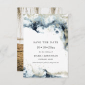 Save The Date PixDezines H2 Waves Mousse Métallique Enregistrer  (Devant / Derrière)