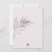 Save The Date PixDezines MAUVE PALMS ENREGISTRER LA DATE (Dos)