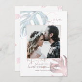 Save The Date PixDezines MONSTERA ENREGISTRER LA DATE (Devant / Derrière)