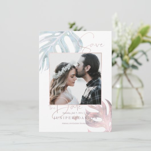 Save The Date PixDezines MONSTERA ENREGISTRER LA DATE (Debout devant)