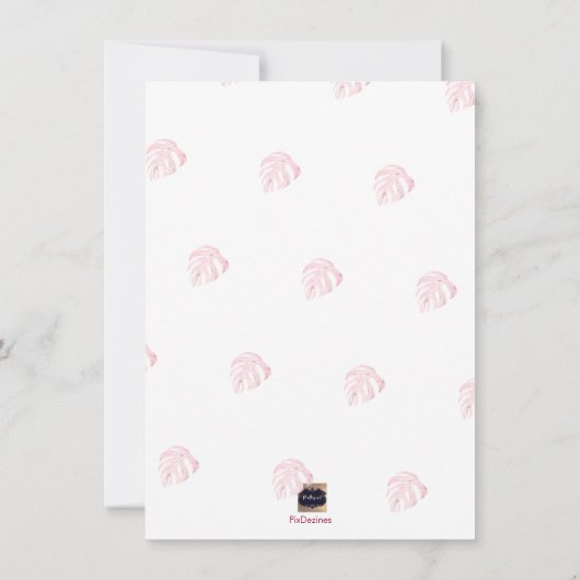 Save The Date PixDezines MONSTERA ENREGISTRER LA DATE (Dos)