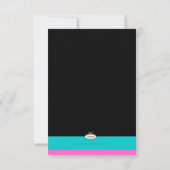 Save The Date PixDezines Palmiers jumeaux, bleu aqua (Dos)