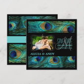 Save The Date PixDezines paon/événements diy+arrière-plan (Devant / Derrière)