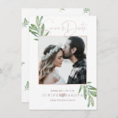 Save The Date PixDezines SAGE, GREENERY ENREGISTRER LA DATE (Devant / Derrière)