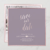 Save The Date PixDezines SAVE DATE|BLUSH PINK FUN SCRIPT (Devant / Derrière)