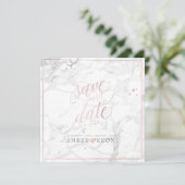 Save The Date PixDezines SAVE DATE|BLUSH PINK FUN SCRIPT+MARBLE (Debout devant)