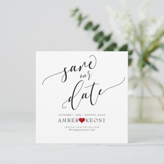Save The Date PixDezines Save Date/Fun Script/do-it-yourself arr (Debout devant)