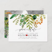 Save The Date PixDezines Save Date/Greenery, Elder+Fern (Devant / Derrière)