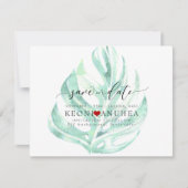 Save The Date PixDezines Save Date/Greenery, Monstera (Devant)