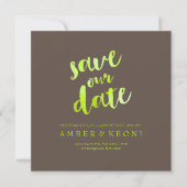 Save The Date PixDezines Save Date/Lime Green/do-it-yourself Arr (Devant)
