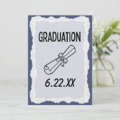 Save The Date Plafond d'obtention du diplôme Enregistrer La Date (Debout devant)