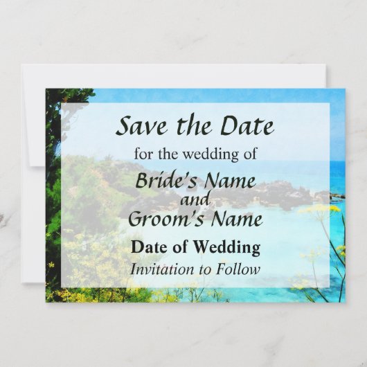 Save The Date Plage à St. George Bermuda Enregistrer la date (Devant)