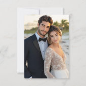 Save The Date Plage côtière Elégant Arc Bleu avec photo Retour (Dos)