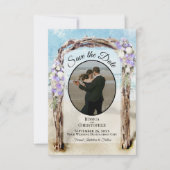 Save The Date Plage d'aquarelle florale violet Arbor Photo Maria (Devant)