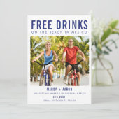 Save The Date Plage de boissons gratuites au Mexique Destination (Debout devant)