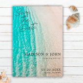 Save The Date Plage d'été de l'océan Côtier Destination Mariage