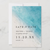 Save The Date Plage d'été Océan Bleu côtier (Devant)