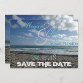 Save The Date Plage Enregistrer la date (Devant / Derrière)