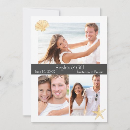 Save The Date Plage Enregistrer la date (Devant)