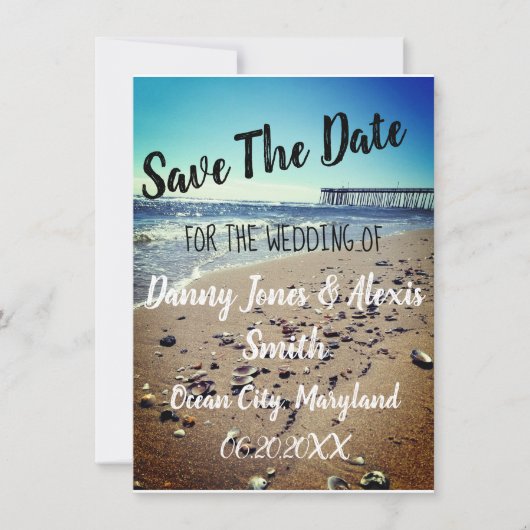 Save The Date Plage Enregistrer La Date (Devant)