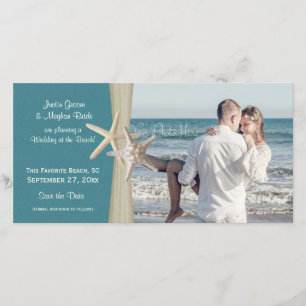 Save The Date Plage Mariage Starfish Enregistrer la photo Date