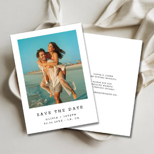 Save The Date Plage minimaliste moderne simple Mariage photo