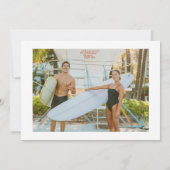 Save The Date Plage Retro | Mariage tropical Aloha (Dos)
