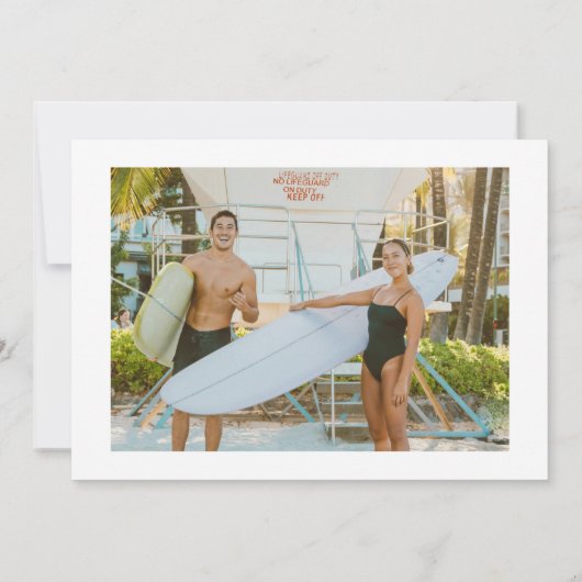 Save The Date Plage Retro | Mariage tropical Aloha (Dos)