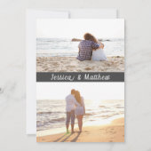 Save The Date Plage Romantique Moderne 3 Photos de Couple (Dos)