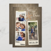 Save The Date Plage Rustique (Devant / Derrière)