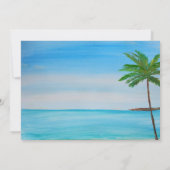 Save The Date Plage tropicale Destination Mariage Photo (Dos)