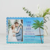 Save The Date Plage tropicale Destination Mariage Photo (Debout devant)