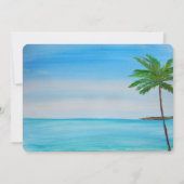 Save The Date Plage tropicale Destination Mariage Photo (Dos)