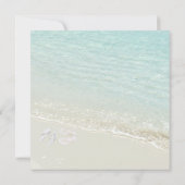 Save The Date Plage tropicale Turquoise Palm Tree Carré plat (Dos)