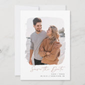 Save The Date Plan brossé | Photo verticale (Devant)