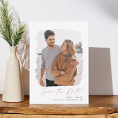 Save The Date Plan brossé | Photo verticale