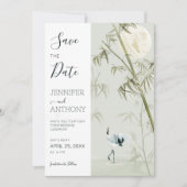 Save The Date Plante de grue et de bambou (Devant)