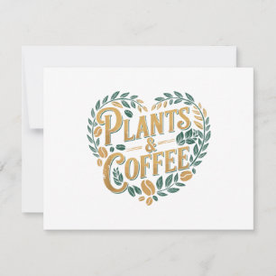 Save The Date Plantes & Café Drôle Jardinage Amateur de Plantes