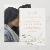 Save The Date Plantes et Canards Enregistrent la Date (Devant / Derrière)