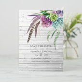 Save The Date Plantes succulentes mystiques boho rustiques Maria (Debout devant)