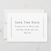 Save The Date Plat Mariage minimal traditionnel simple (Devant)
