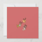 Save The Date Playful Reindeer Dogs Christmas Illustration (Dos)