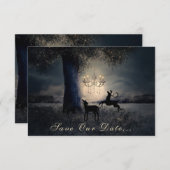 Save The Date Pleine lune enchanteresse, Cerf, Pittoresque Maria (Devant / Derrière)
